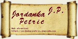 Jordanka Petrić vizit kartica